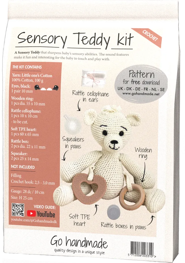 Go Handmade Sanse Teddy heklesett off white