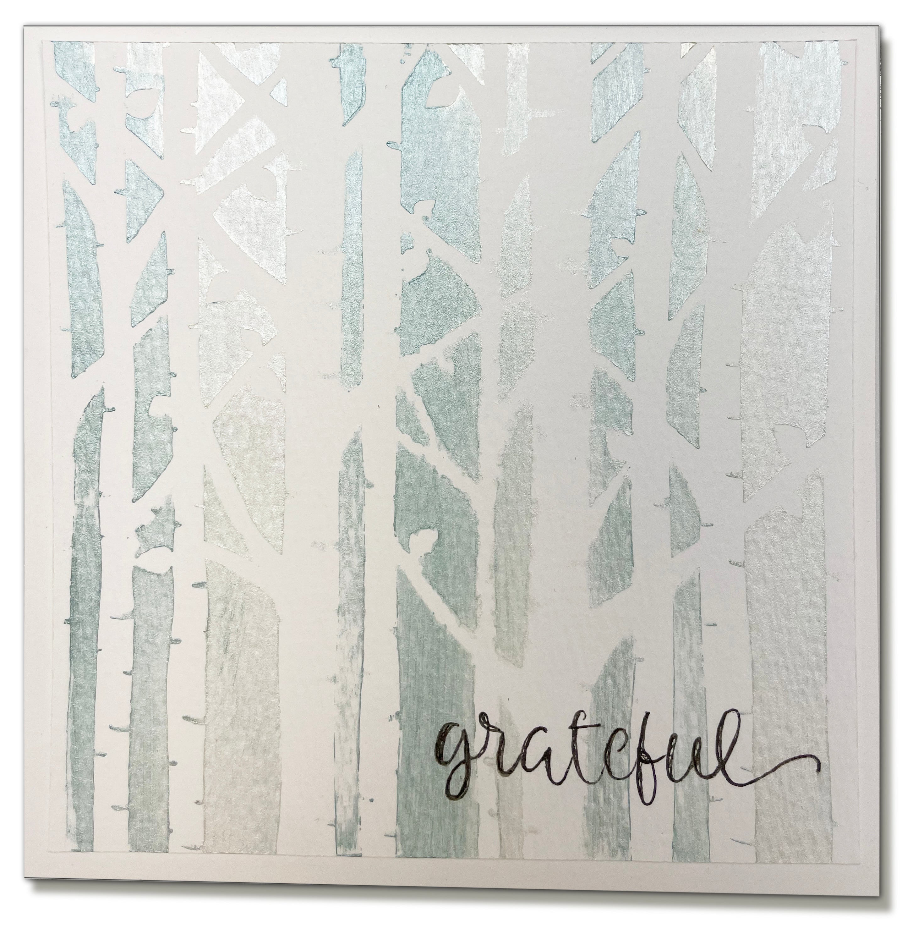 The Crafters Workshop TCW1052 Birch Trees sjablong 6x6 bjørk
