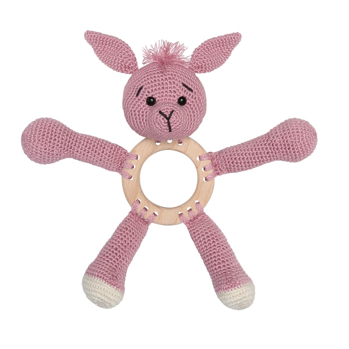 Go Handmade kanin på ring hekleoppskrift 18 cm