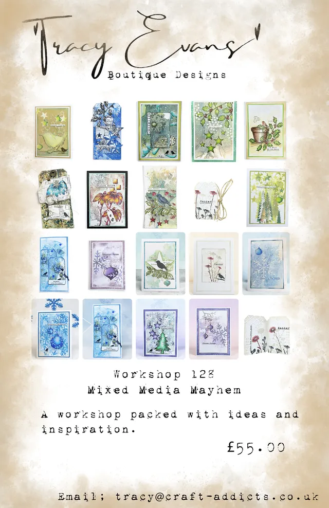 Tracy Evans Design Workshop 128 nettkurs mixed media