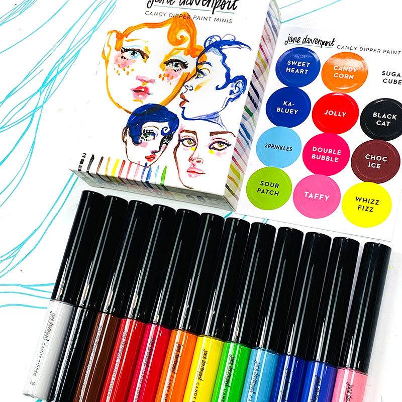 Jane Davenport Candy Dipper Paint Minis akrylmaling småflasker