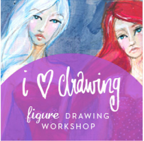 Jane Davenport I Heart Drawing Workshop tegnekurs ansikt