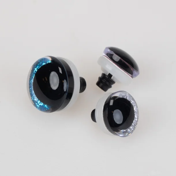 Go Handmade Glitter Eyes 20/25 mm sikkerhetsøyne 6 sett glitter