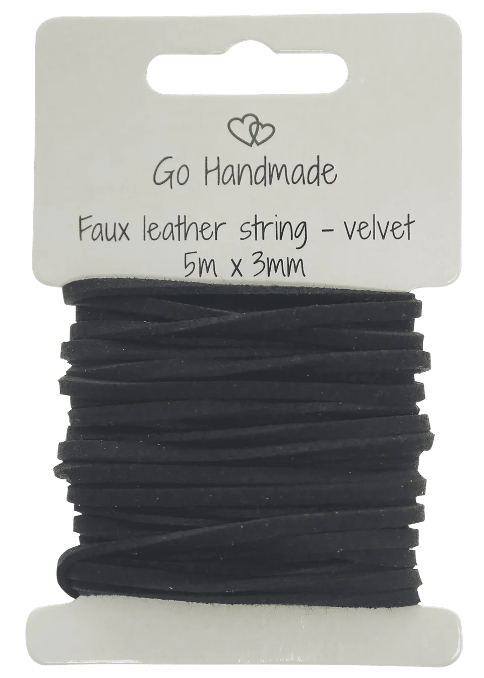 Go Handmade semsket snøre 5 m 3 mm mocka til smykker