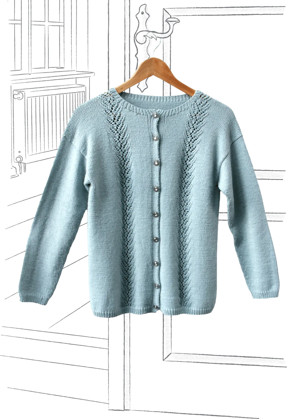 Go Handmade Laura cardigan strikkeoppskrift XS-XL