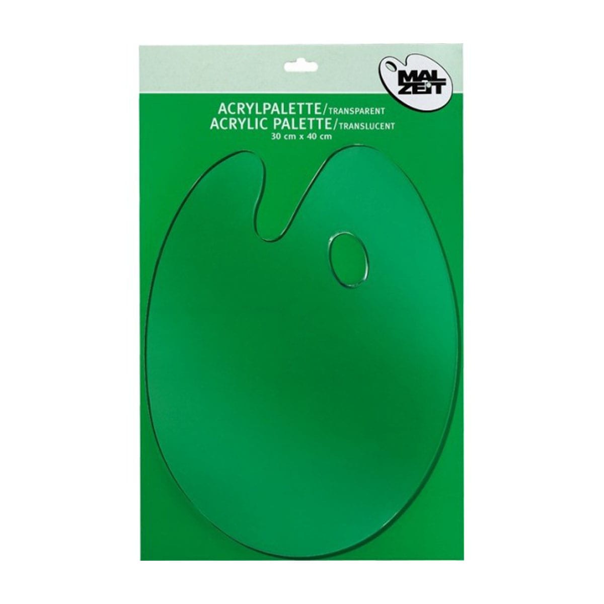 KEM palett oval transparent plast malerpalett