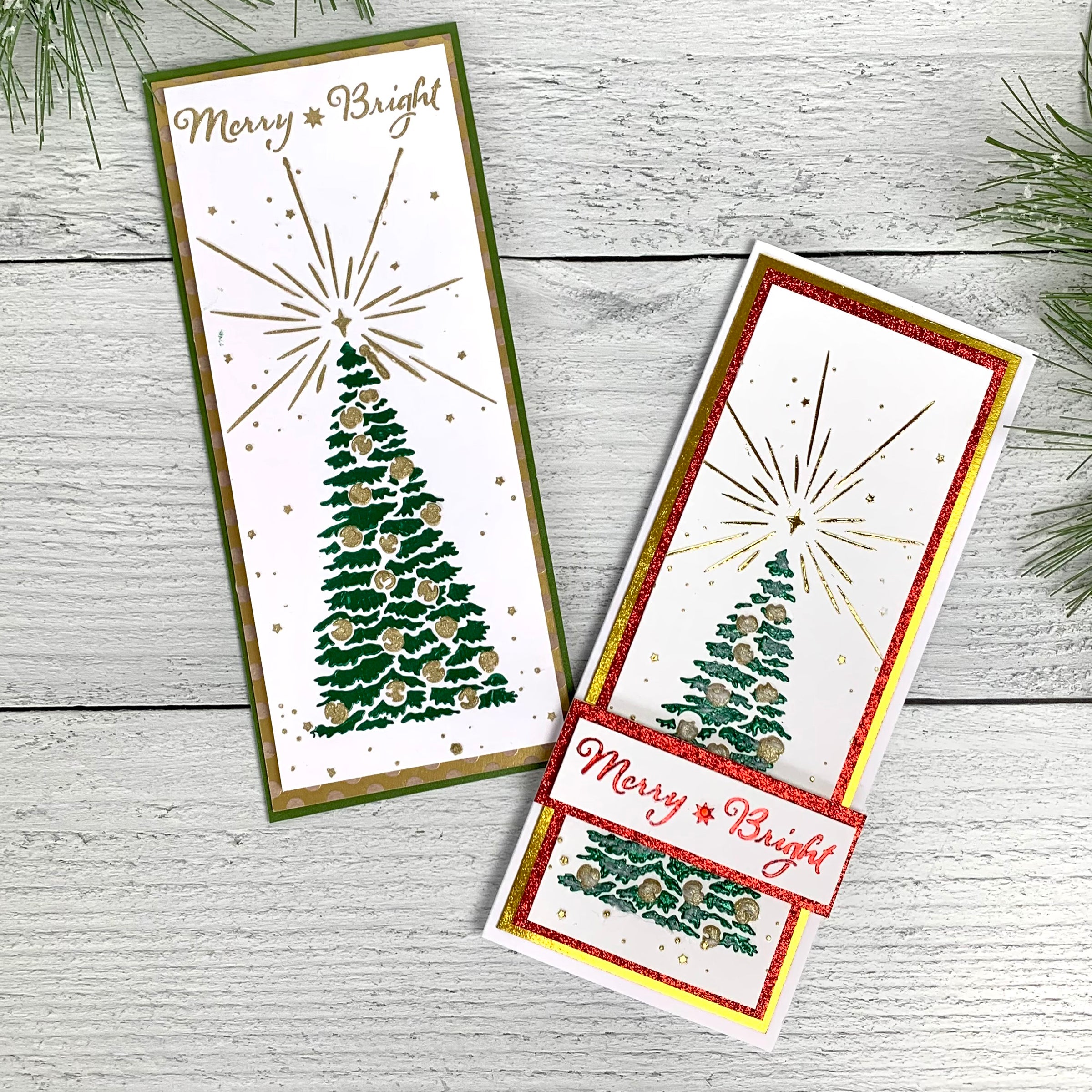 The Crafters Workshop TCW6011 Tall Christmas Tree sjablong slimline