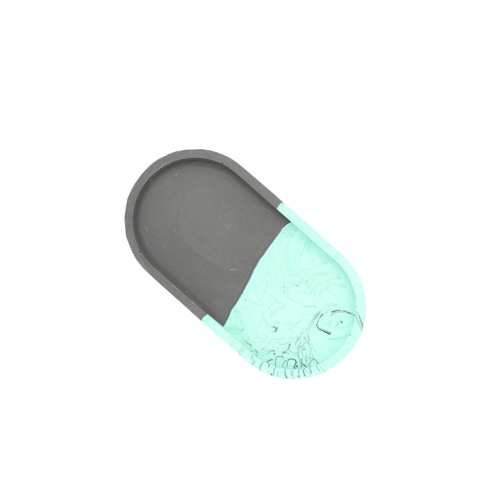 Jesmonite støpeform oval skål 18 cm silikon