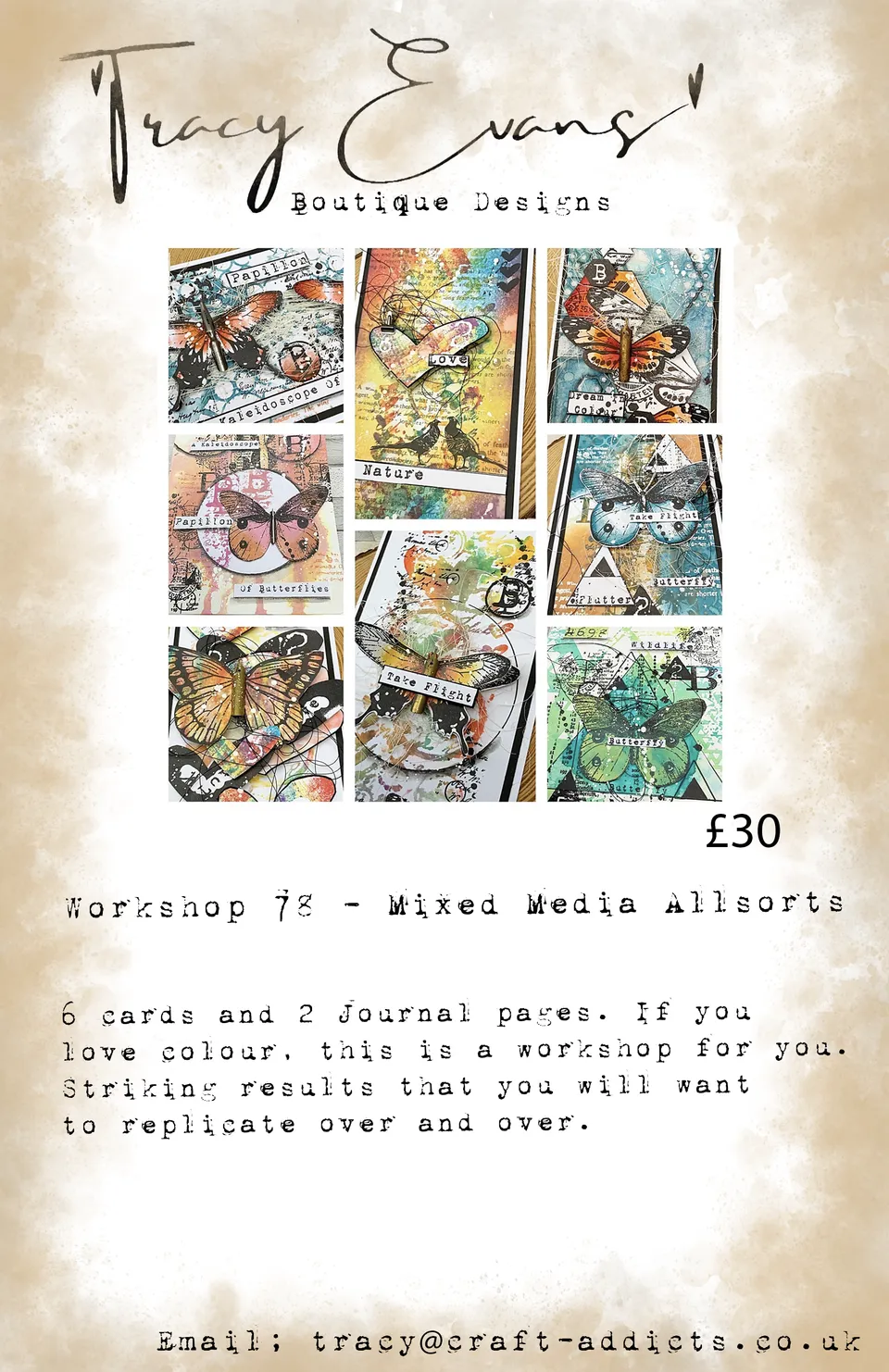 Tracy Evans Design Workshop 078 Mixed Media Allsorts kurs