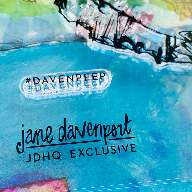 Jane Davenport Creativity in Progress stempel tekst