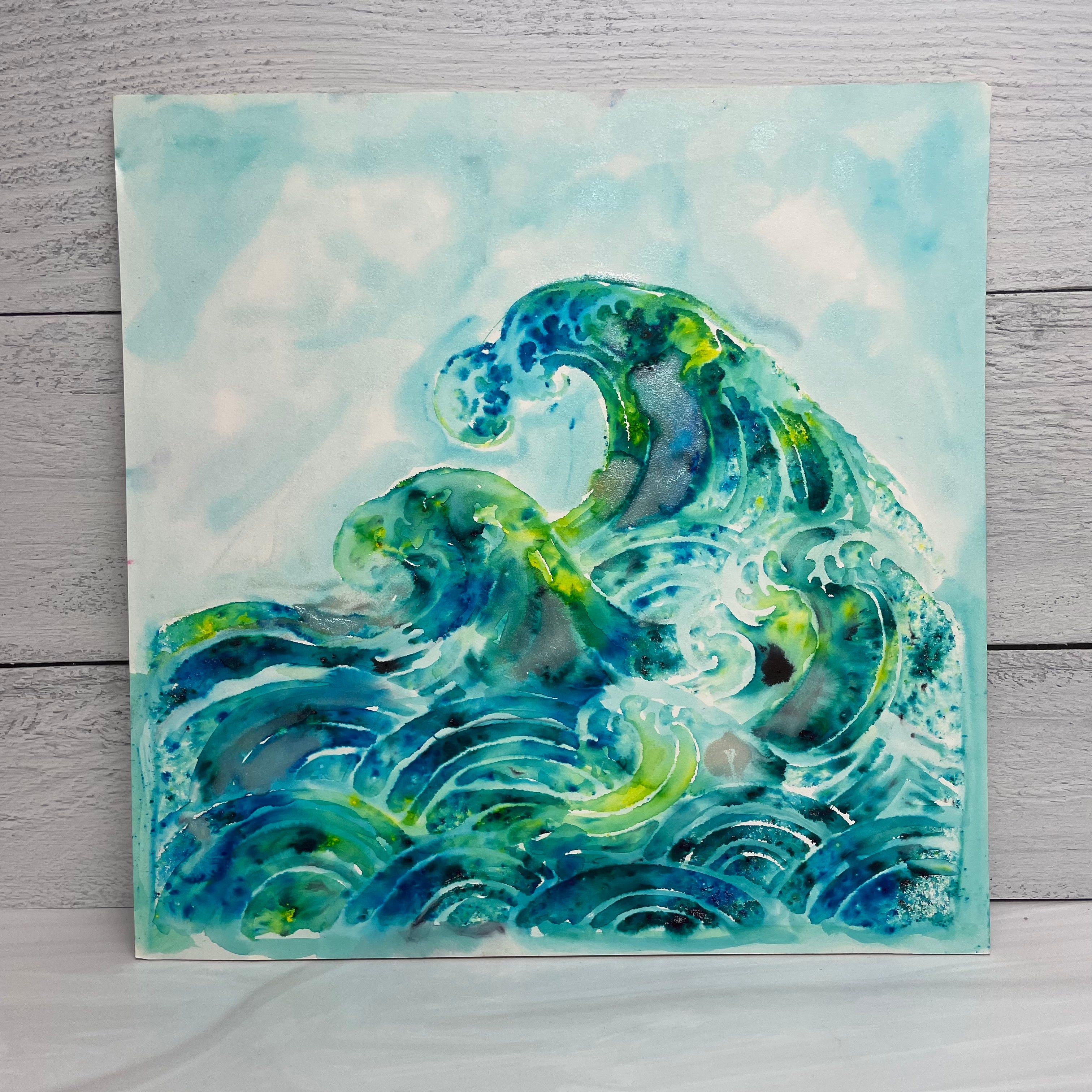 The Crafters Workshop TCW847 Wave sjablong 15x15 cm bølger