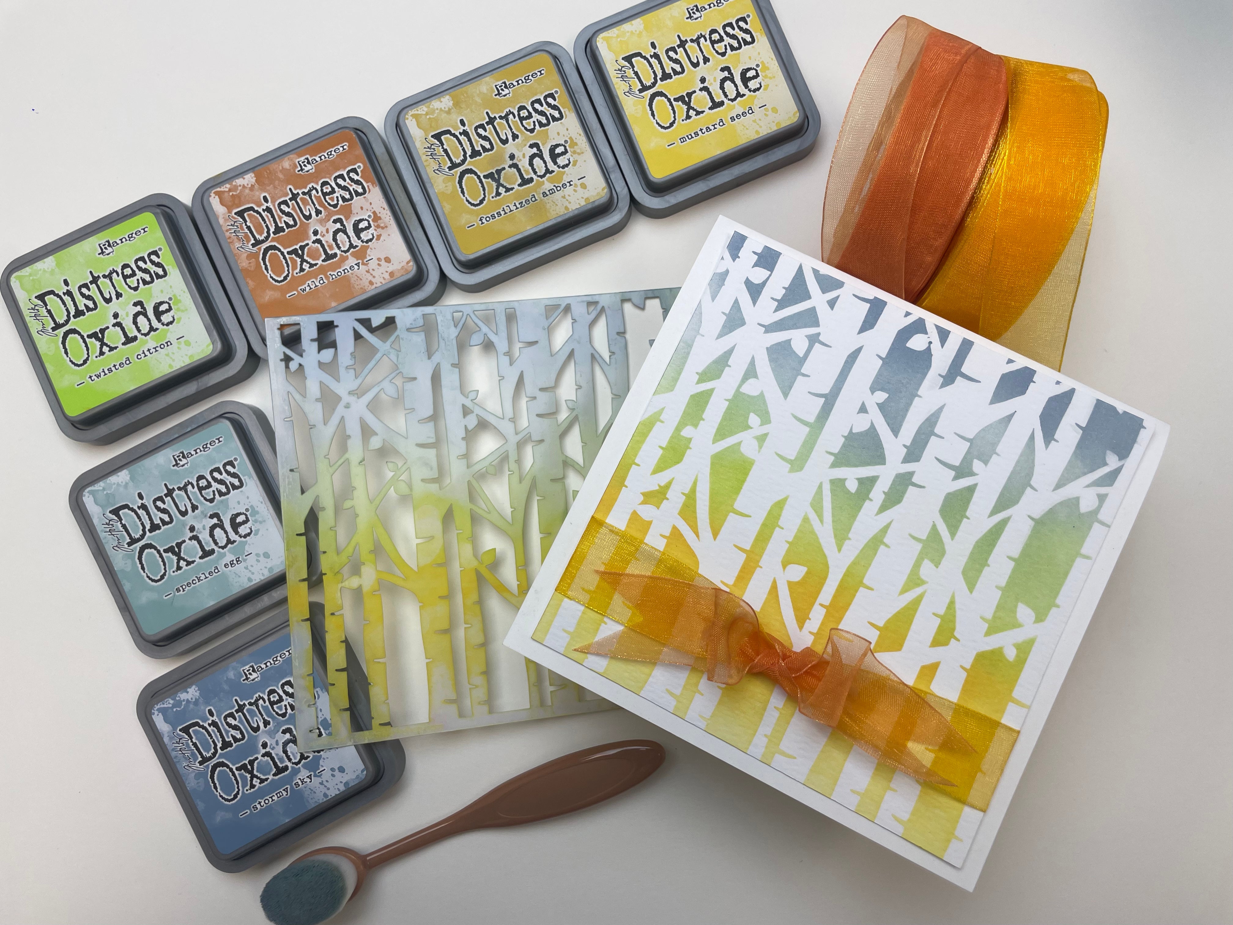 The Crafters Workshop TCW1052 Birch Trees sjablong 6x6 bjørk