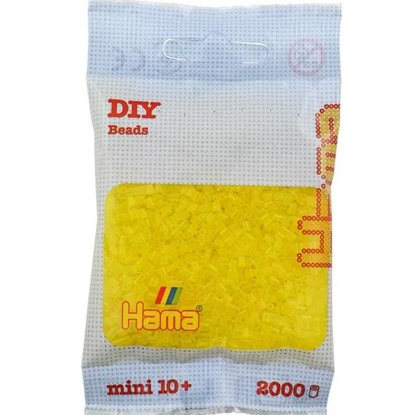 Hama Mini perler 2000 stk transparent gul 2,5 mm