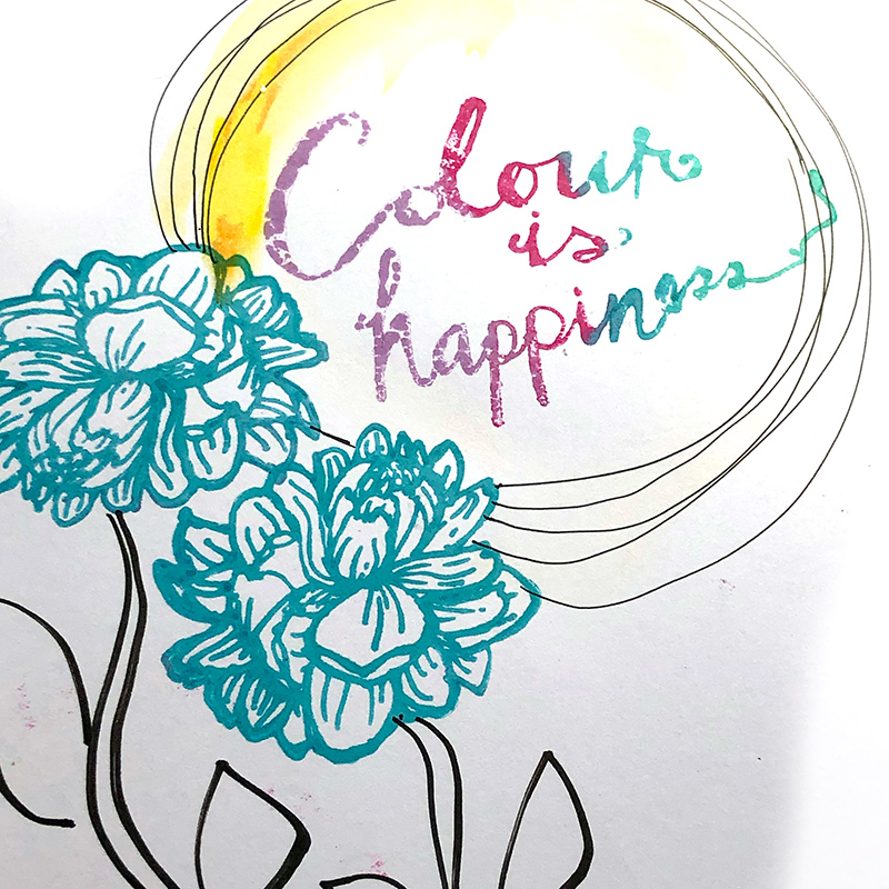 Jane Davenport Color is Happiness clearstamp