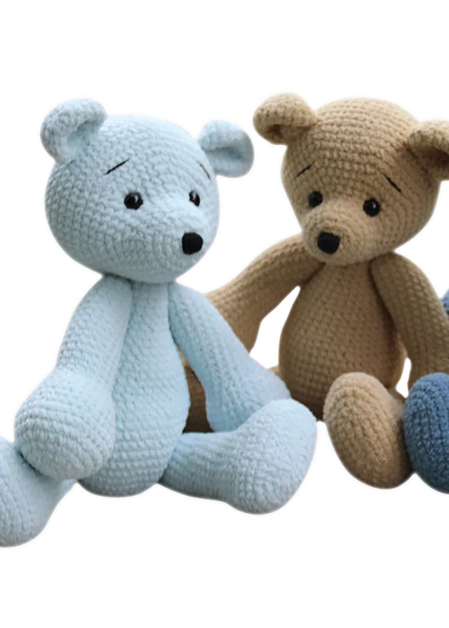 Go Handmade Chunky Bears bamse hekleoppskrift 42 cm