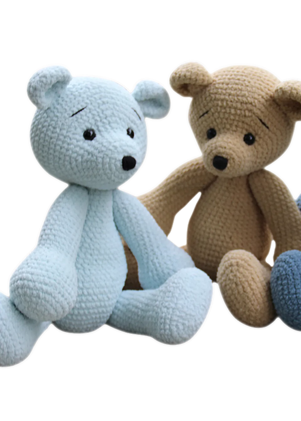 Go Handmade Chunky Bears hekleoppskrift 42 cm bamse