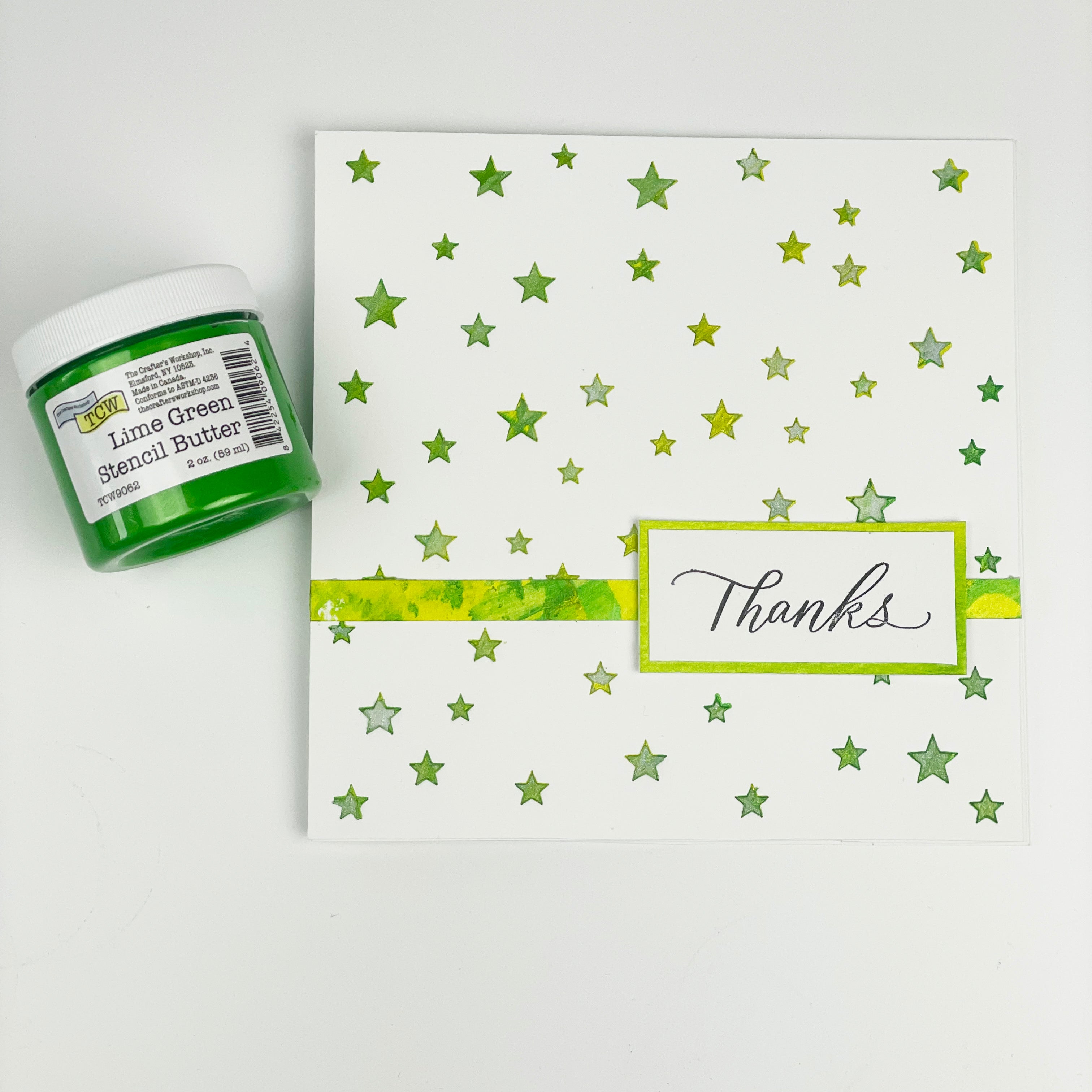 The Crafters Workshop TCW1051 Starry Stars sjablong 6x6 stjerner
