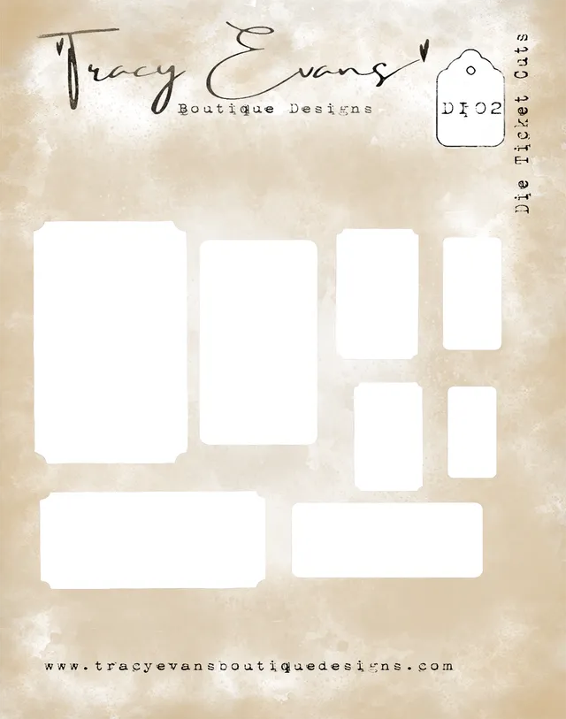 Tracy Evans Design DIE02 dies Ticket Cuts billett