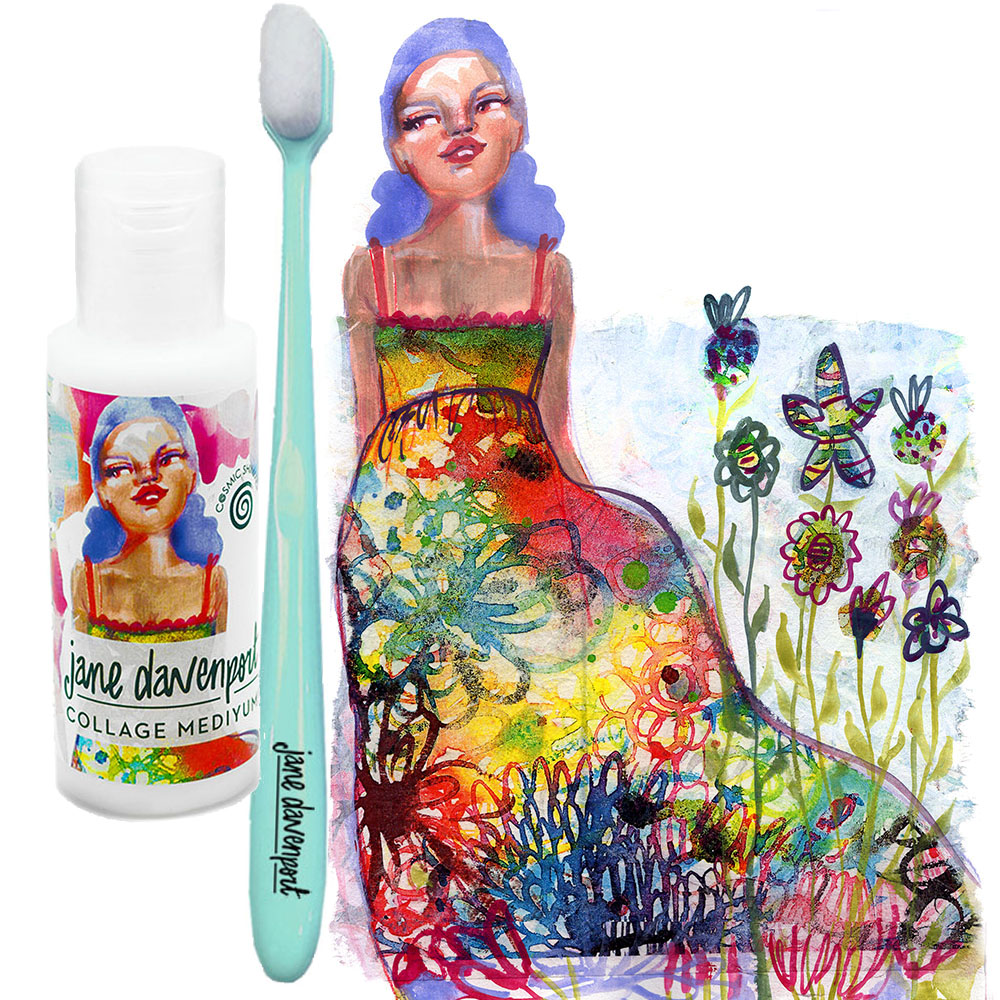 Jane Davenport MediYum Small Clear Collage Matte lim  small