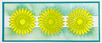 The Crafters Workshop TCW6023 Triple Daisies slimline sjablong lagdelt