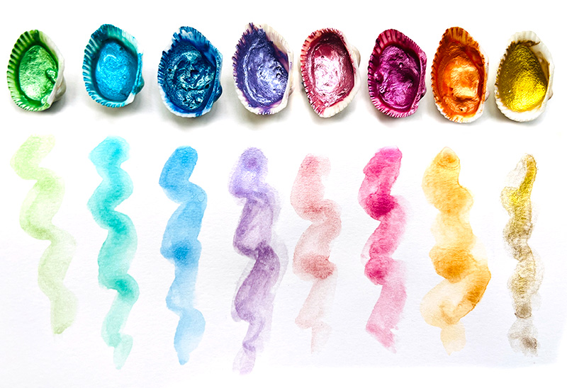 Jane Davenport Pigment Pebbles akvarellmaling skimmer sett