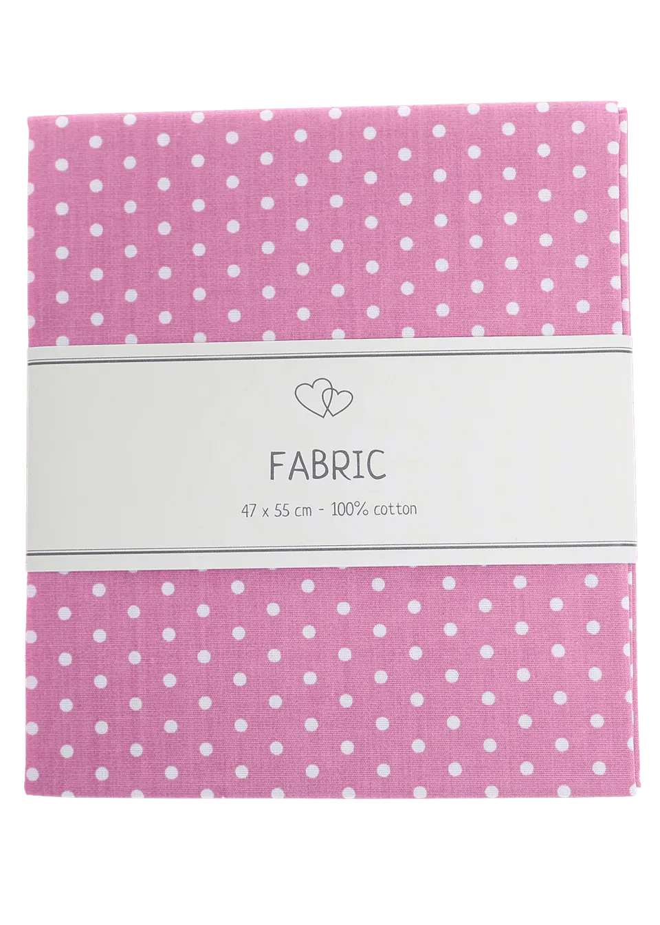 Go Handmade Cotton bomullsstoff rosa prikker 47x55 cm bomull