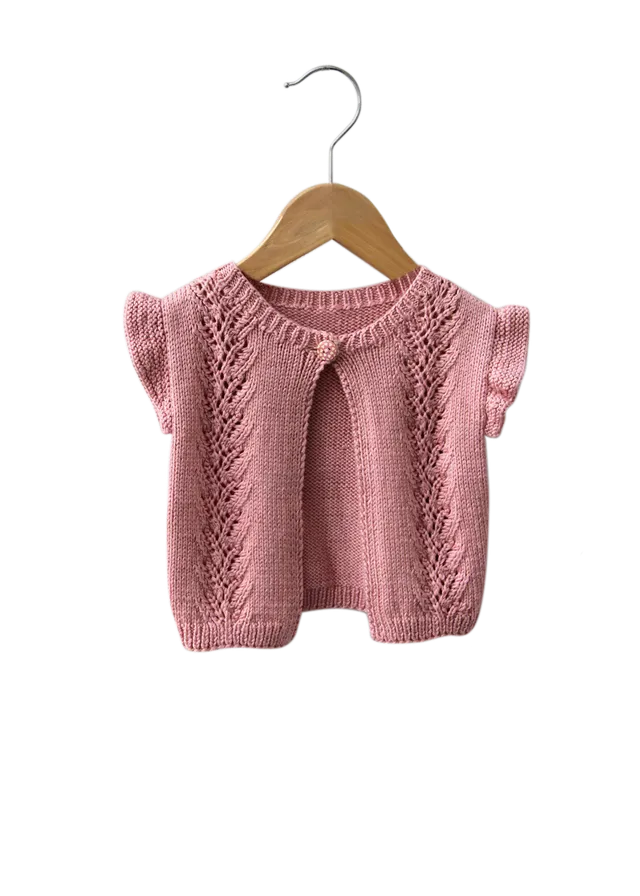 Go Handmade Vest Lace strikkeoppskrift 3-6 mnd