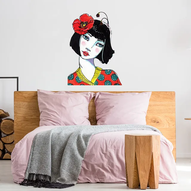 Jane Davenport Poppy Girl veggkunst flyttbar stor