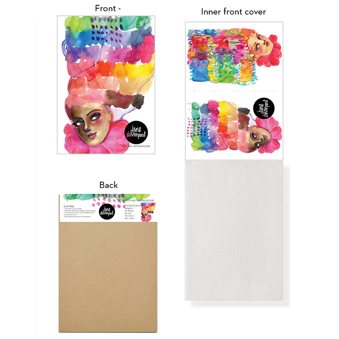 Jane Davenport Flip Pad akvarellblokk flyttbare ark