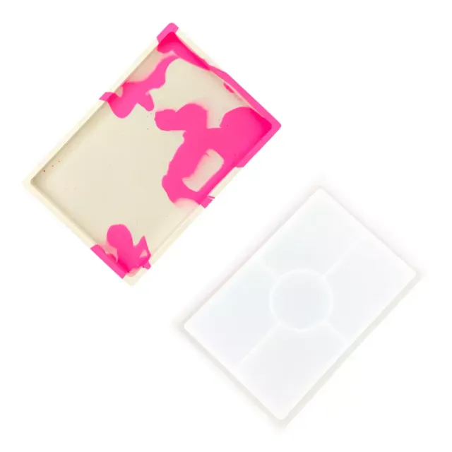Jesmonite silikonform rectangular tray rektangulært brett