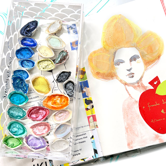 Jane Davenport Pigment Pebbles akvarellmaling skimmer sett