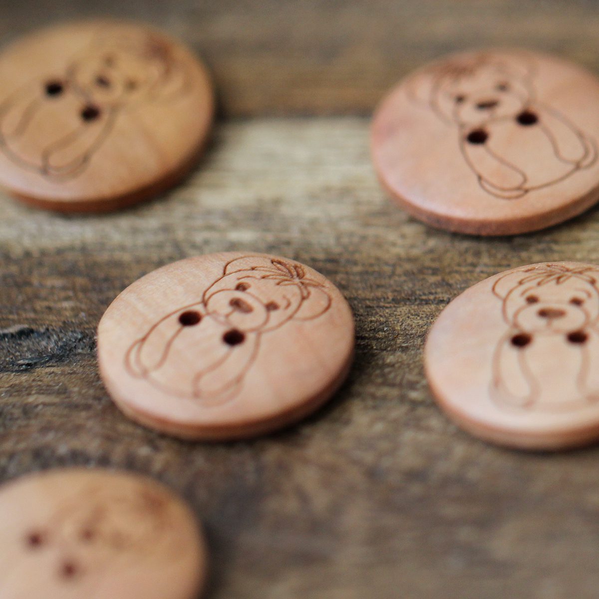 Go Handmade Teddy knapper 17 mm 8 stk