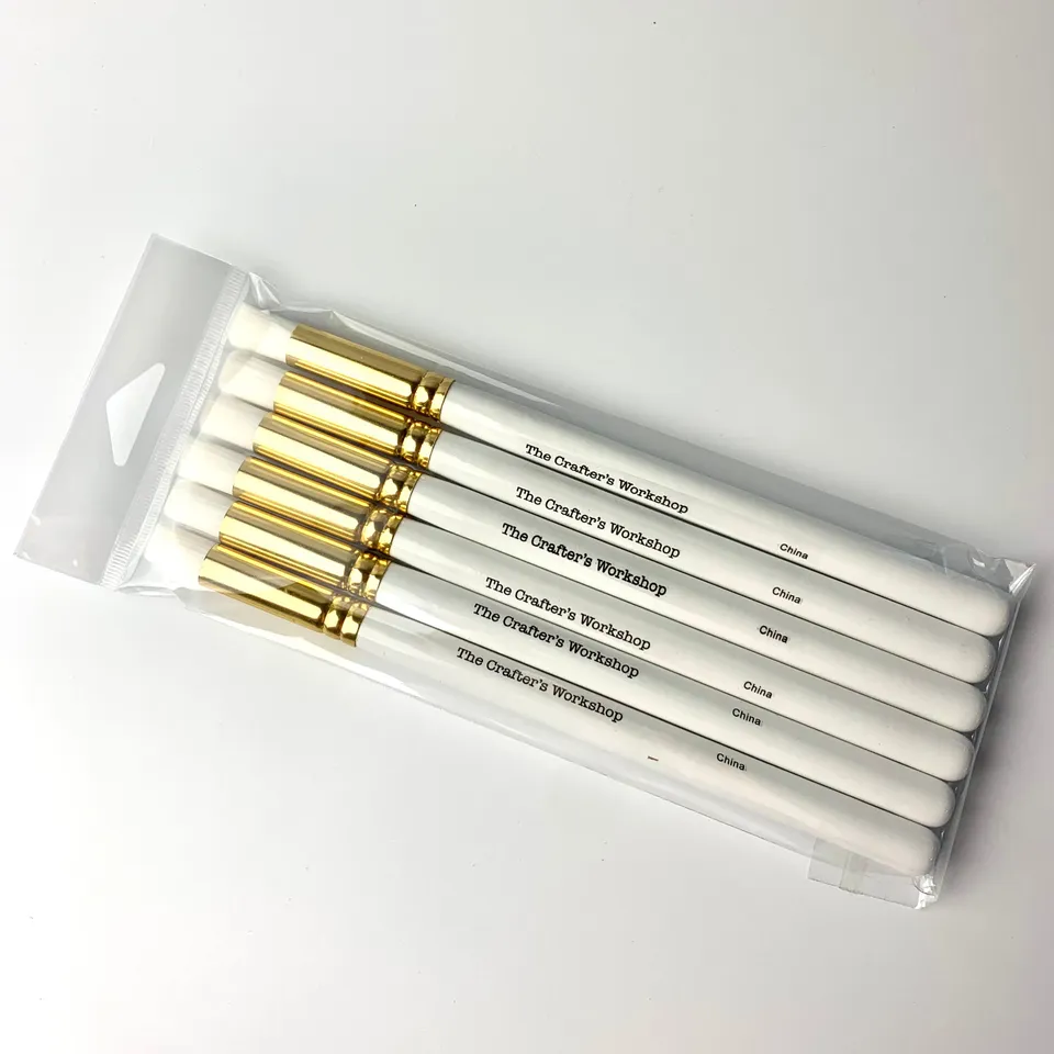 The Crafters Workshop TCW9145 stencilbørste medium 6-pk myk