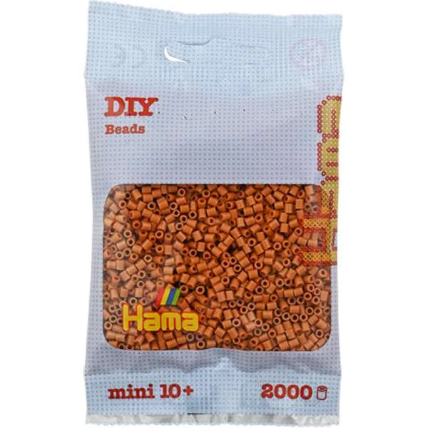 Hama Mini perler lysebrun 2000 stk