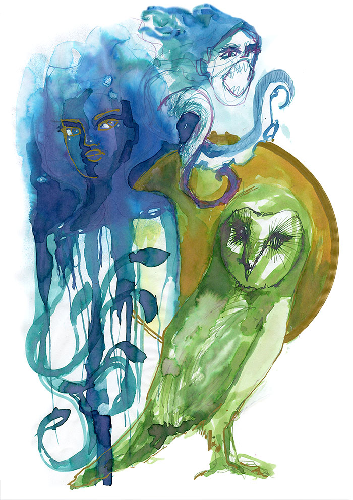 Jane Davenport Gods & Monsters Gradient Ink Ancient Roman