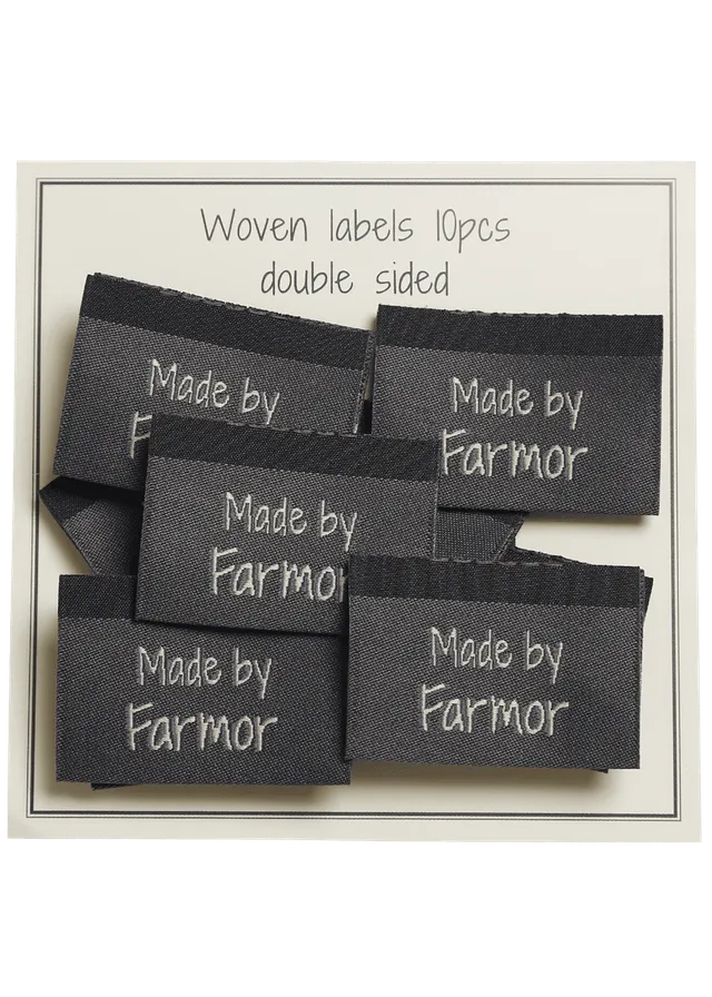 Go Handmade merkelapper made by farmor grå 10 stk