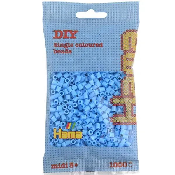 Hama Midi Pastel Blue perler 1000 stk 5 mm