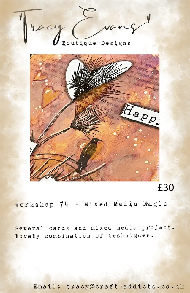 Tracy Evans Design Workshop 074 Mixed Media Magic nettkurs mixed media