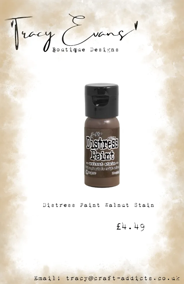 Tracy Evans Design Distress Paint DI132 akrylmaling walnut stain