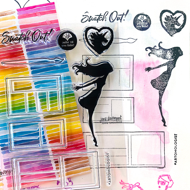 Jane Davenport Swatch Out stempler organiseringssett