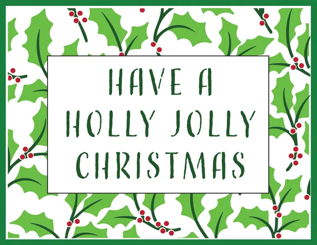 The Crafters Workshop TCW6053 sjablong Layered A2 Holly Background