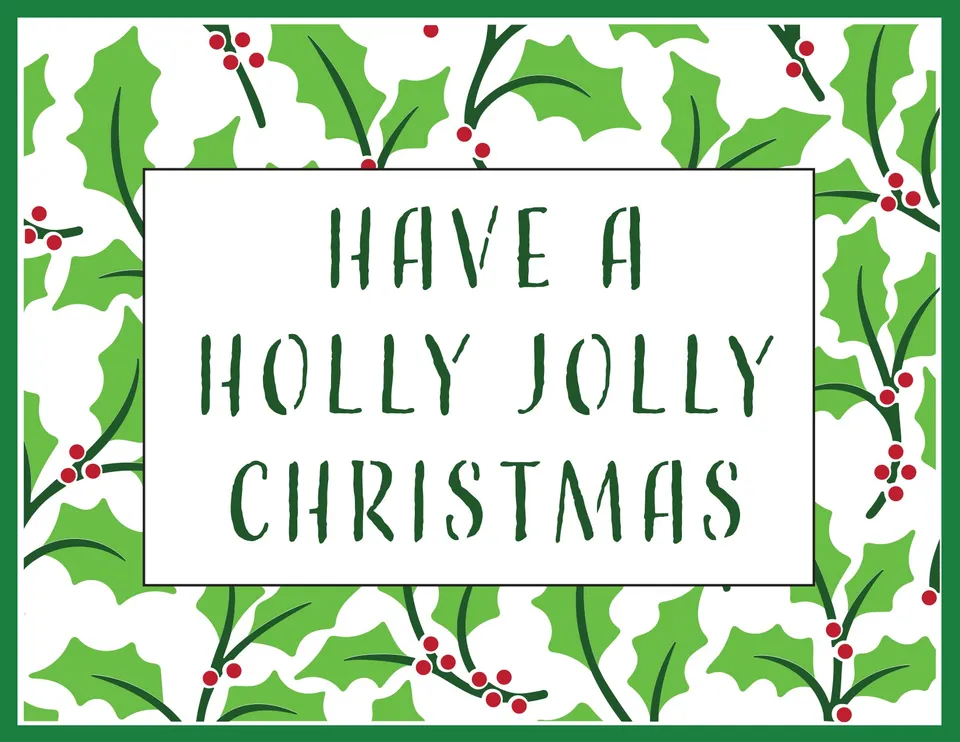 The Crafters Workshop TCW6053 sjablong Layered A2 Holly Background