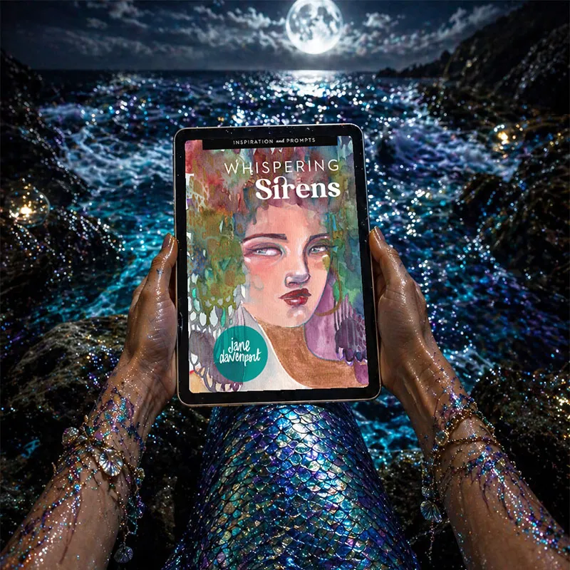 Jane Davenport Whispering Sirens inspirasjonsbok havfrue nedlastbar