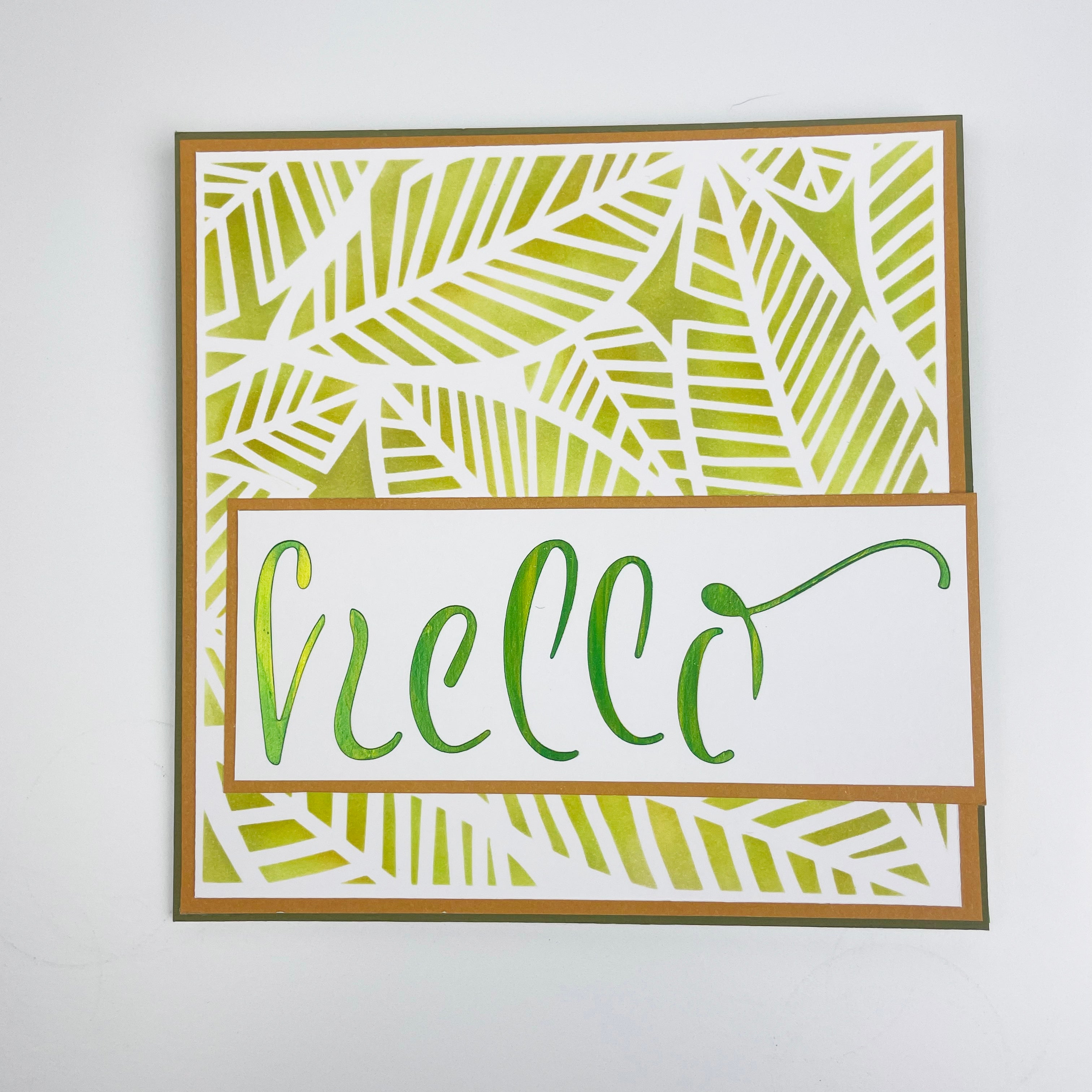 The Crafters Workshop TCW6031 Hello sjablong slimline tekst