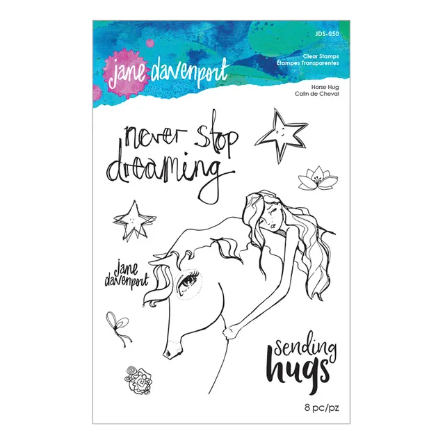 Jane Davenport Whimsical Wild Horse Hug stempel hest