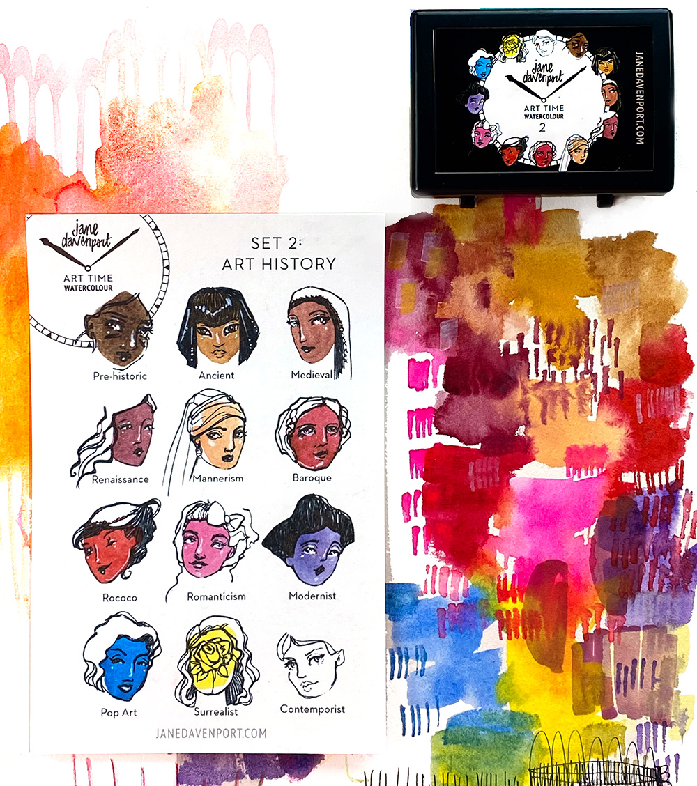 Jane Davenport Art Time Pocket akvarell tradisjonelle farger