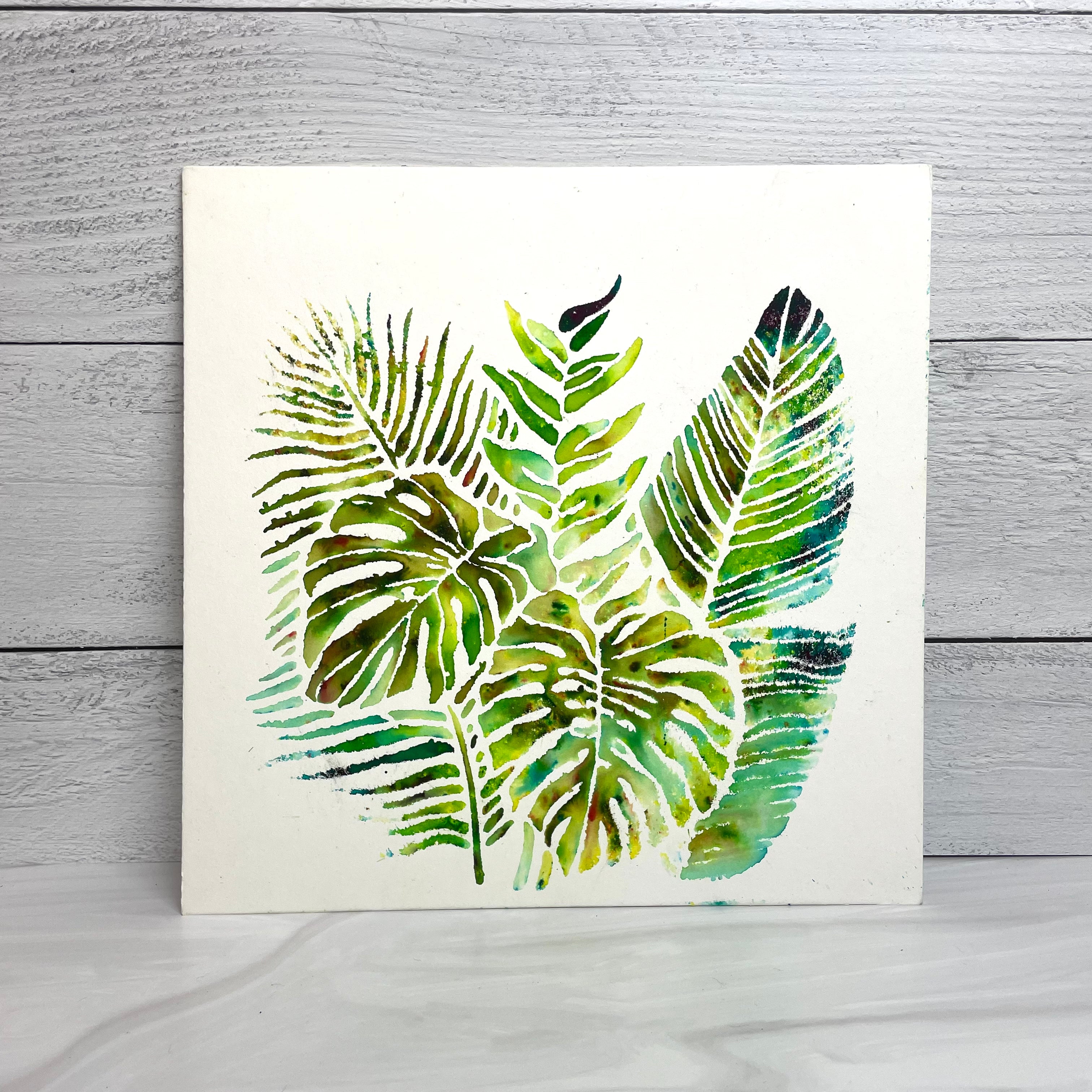 The Crafters Workshop TCW920 Tropical Fronds sjablong 6x6 blad
