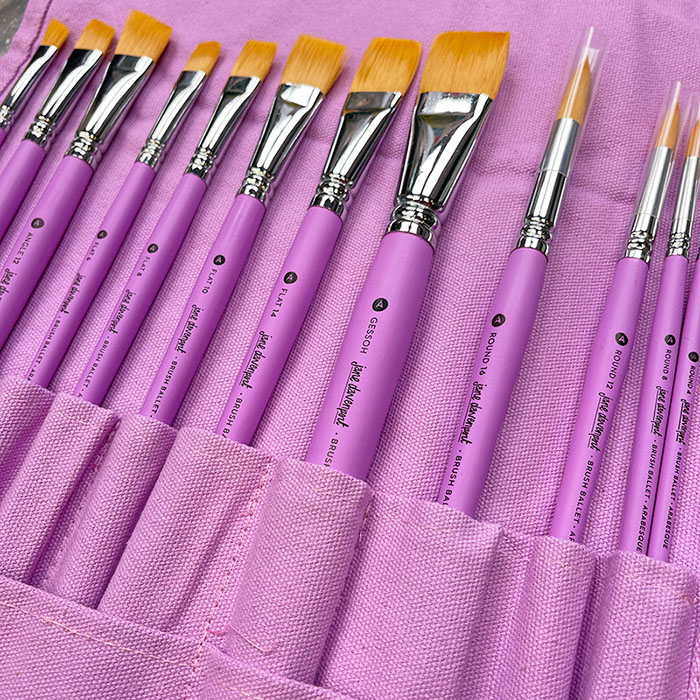 Jane Davenport Prime Time Painting Party Kit malesett med pensler