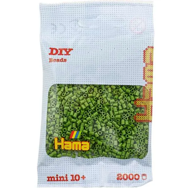 Hama Mini perler olivengrønn 2000 stk 2,5 mm