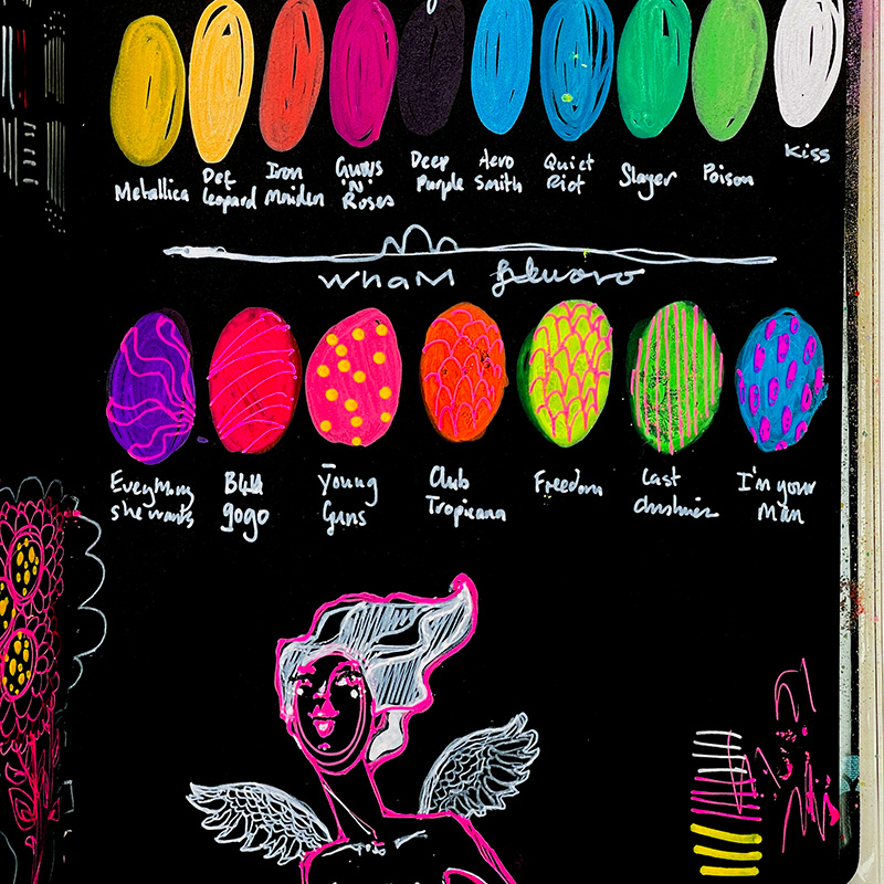 Jane Davenport Musical Markers Wham Glam tusjer neon